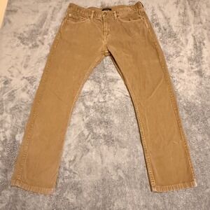 Banana Republic Pima Cotton Corduroy Pants Tan Mens 34x(28)‎ Straight Fit